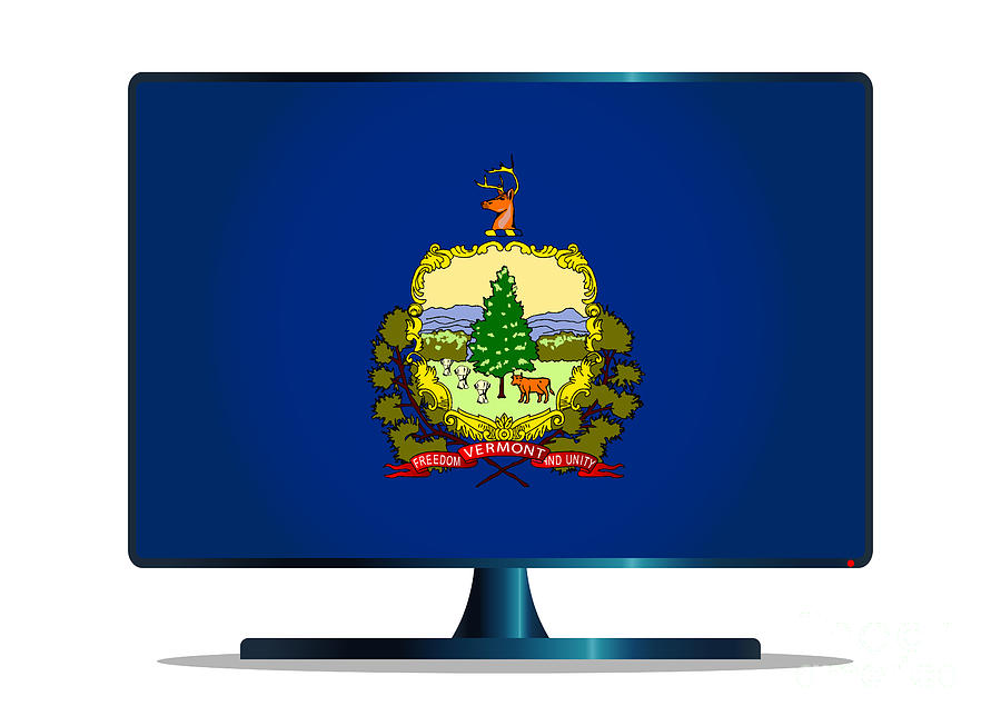Flag Digital Art - Vermont Flag TV by Bigalbaloo Stock