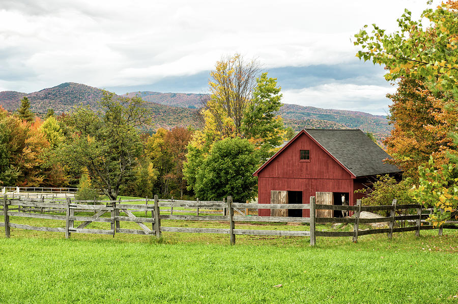 Vermont Horse in a Red Barn Photograph by Jean Chisser - Fine Art America