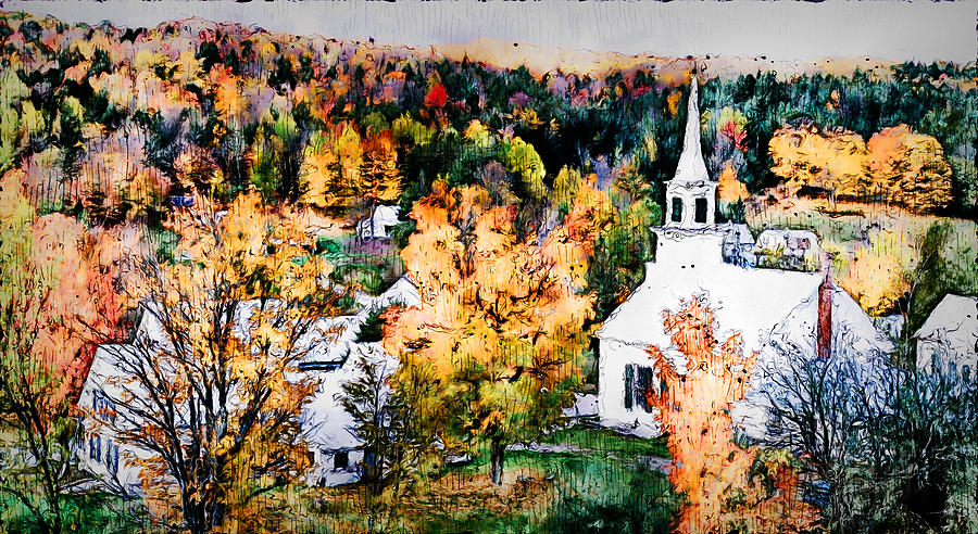 Vermont, Landscape - 03 Painting by AM FineArtPrints