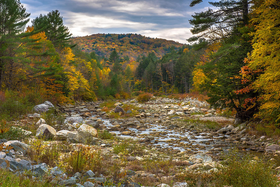 Vermont rocky river in Autumn Photograph by Stan Dzugan Fine Art America