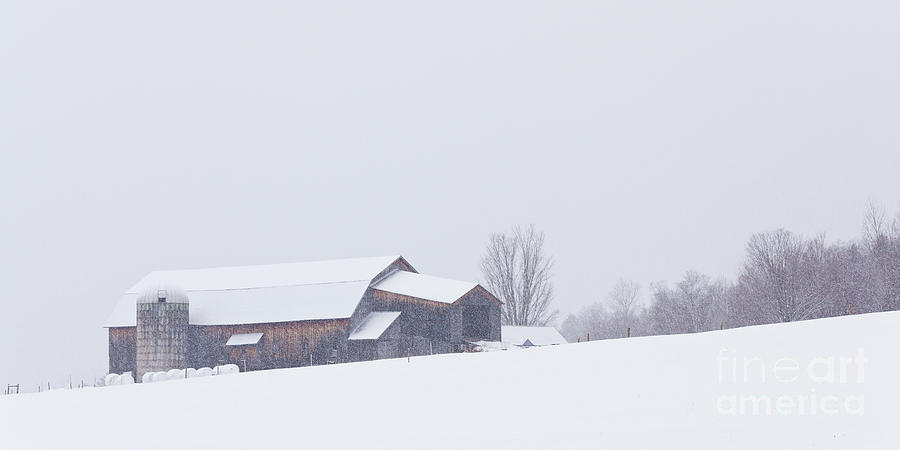Vermont Snowfall Panorama Photograph by Alan L Graham