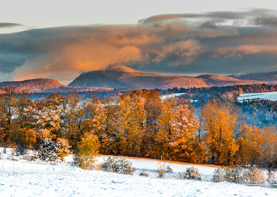 Vermont Snowliage Scene Photograph by Tim Kirchoff