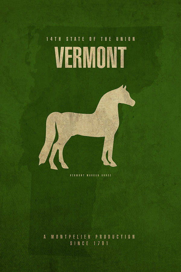 Vermont State Facts Minimalist Movie Poster Art Mixed Media By Design 