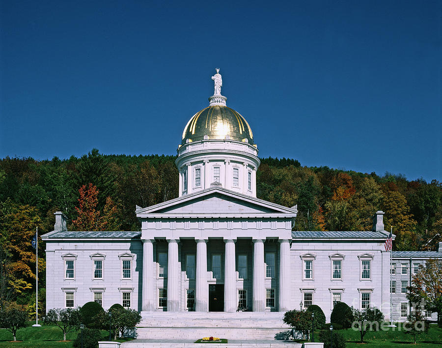VERMONT STATE HOUSE - to license for professional use visit GRANGER.com Photograph by Granger