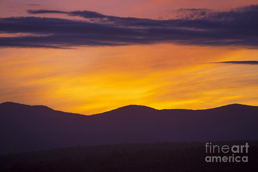 Sunset Photograph - Vermont Sunset by Diane Diederich