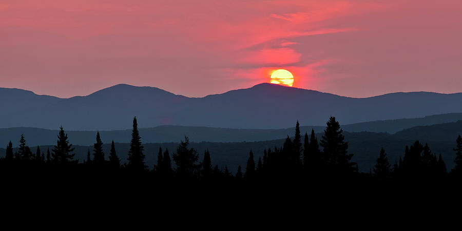 Vermont Sunset Panorama Photograph by Alan L Graham