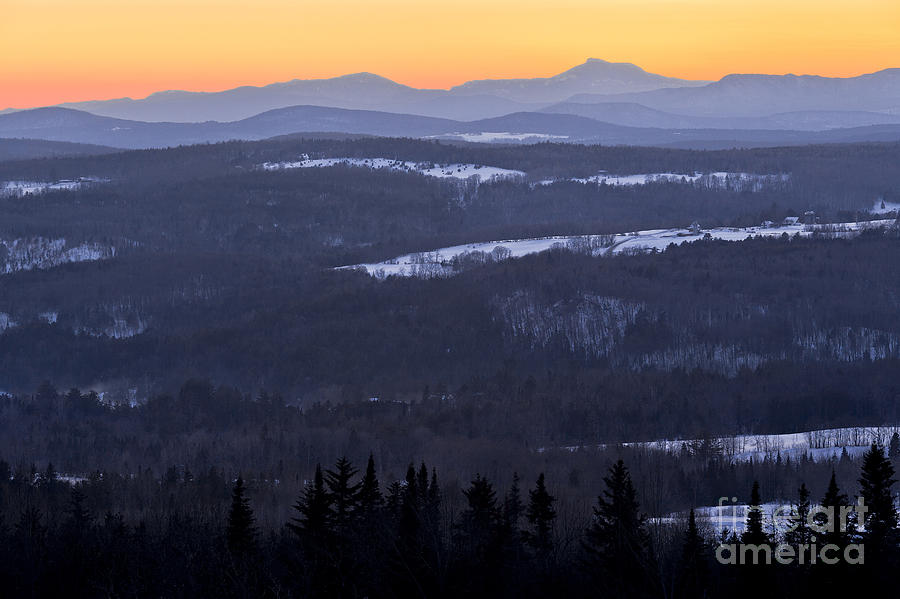 Vermont Winter Twilight Photograph by Alan L Graham