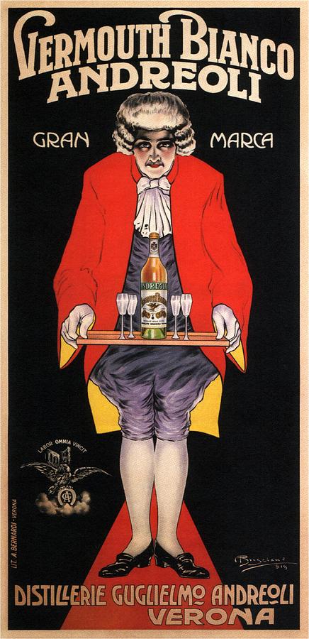 læber afslappet Foranderlig Vermouth Bianco Andreoli - Vintage Liquor Advertising Poster Mixed Media by  Studio Grafiikka