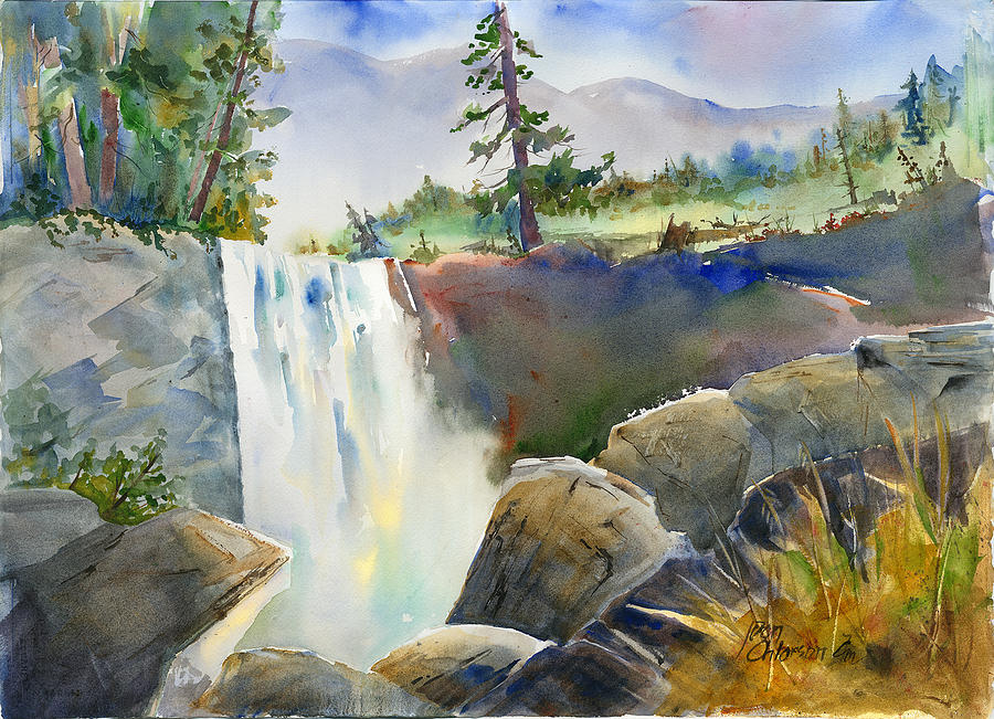 Vernal Falls Painting by Joan Chlarson