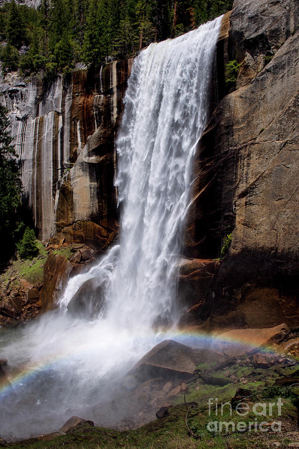 Vernal Falls Yosemite with Rainbow Photograph by David Arment