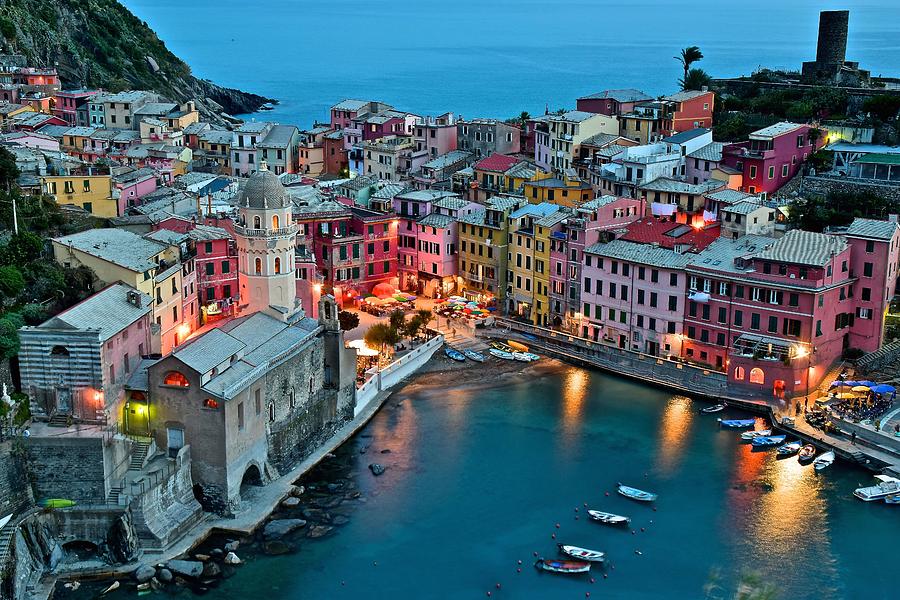 Vernazza After Sundown Photograph by Frozen in Time Fine Art Photography