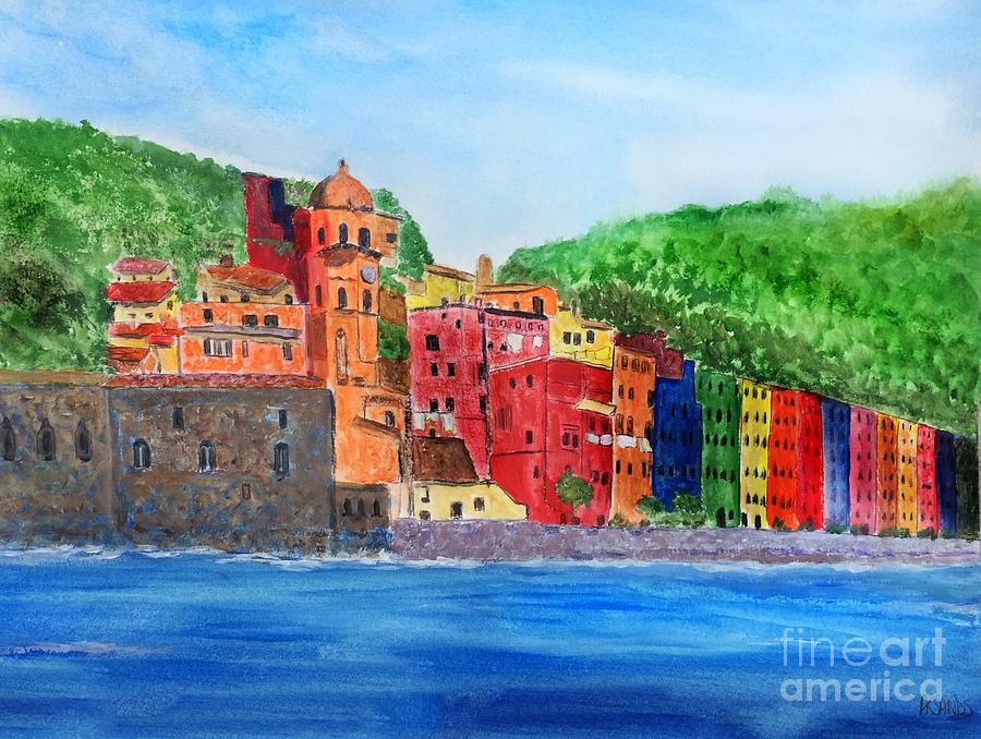 Vernazza Italy Painting by Anne Sands