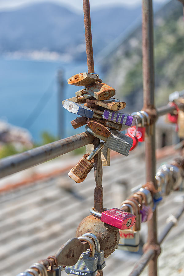 Vernazza Italy Love Locks Photograph by Bert Peake