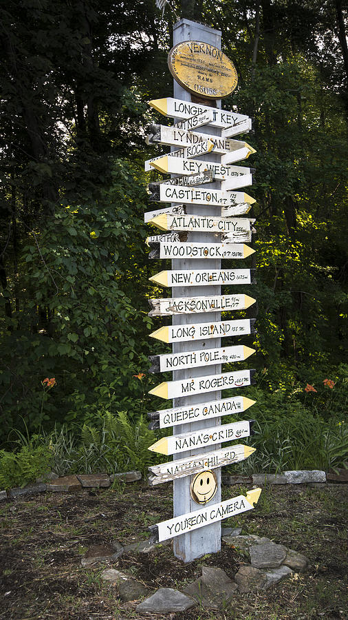 Vernon Connecticut Signpost Photograph by Phil Cardamone