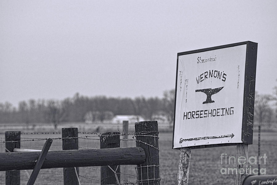 Vernons Horseshoeing Sign Photograph by David Arment