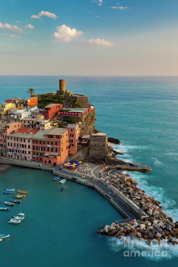 Vernazza Evening - Cinque Terre Italy Photograph by Brian Jannsen