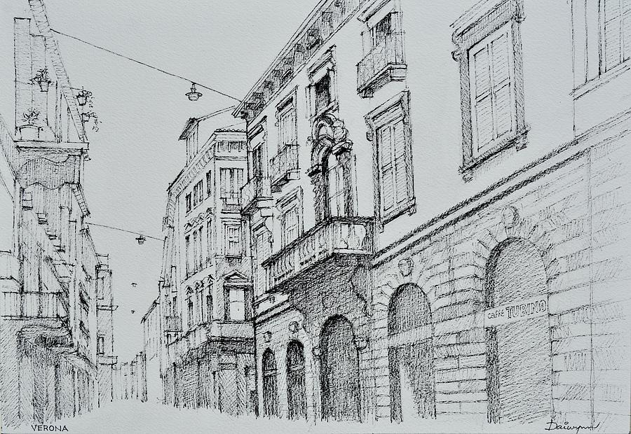 Verona Italy Drawing by Dai Wynn