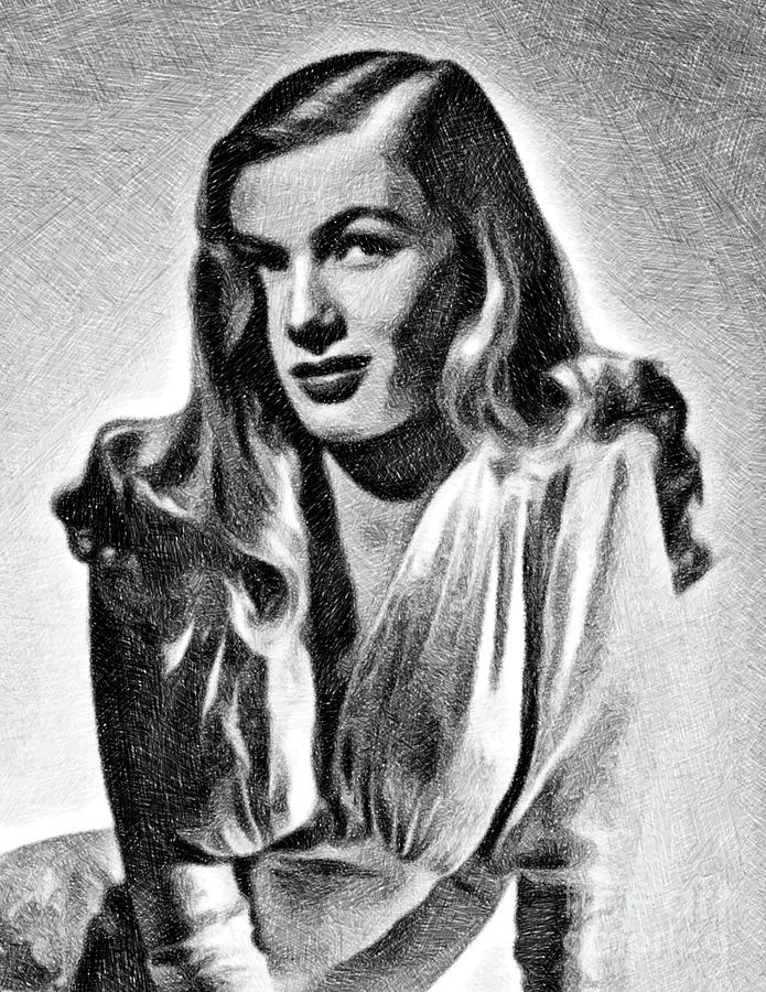 Veronica Lake, Vintage Actress By Js Drawing