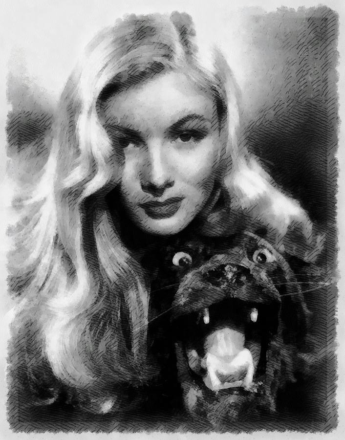 Veronica Lake Vintage Hollywood Actress Painting by Esoterica Art ...