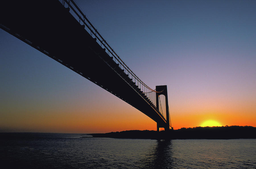 Verrazano Bridge In New Jersey Photograph