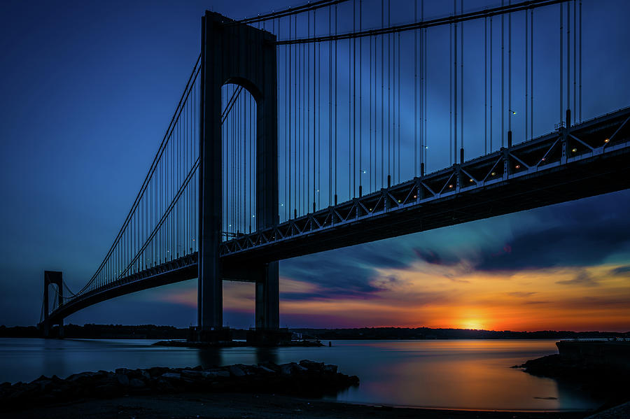 Verrazano Sunset Photograph by Chris Lord