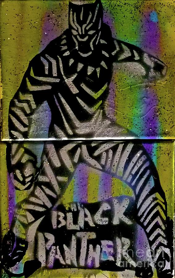 Vertical Black Panther Panther Painting