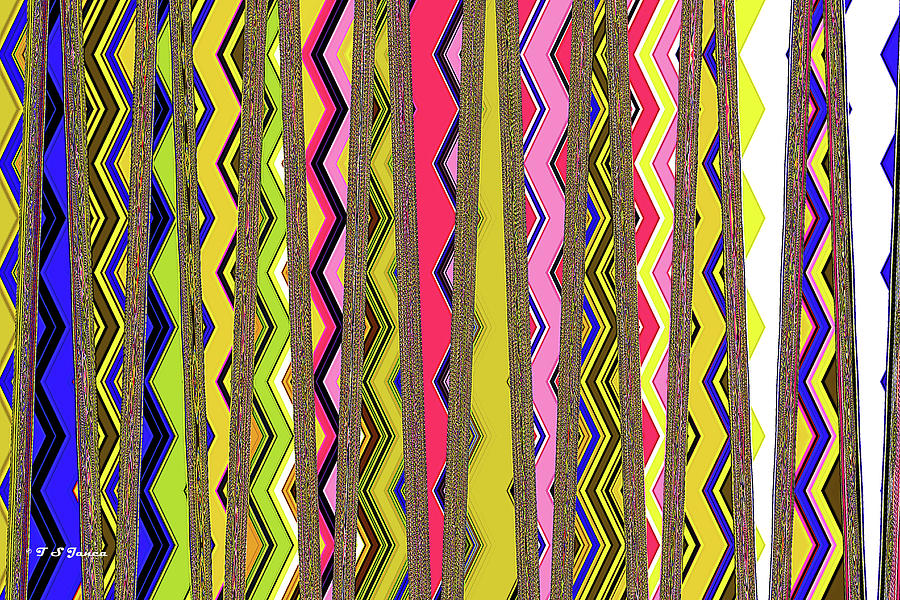 Vertical Color Waves Digital Art by Tom Janca