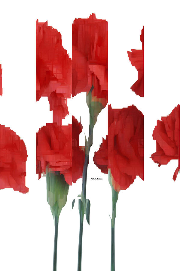 Vertical Flowers Digital Art by Rafael Salazar