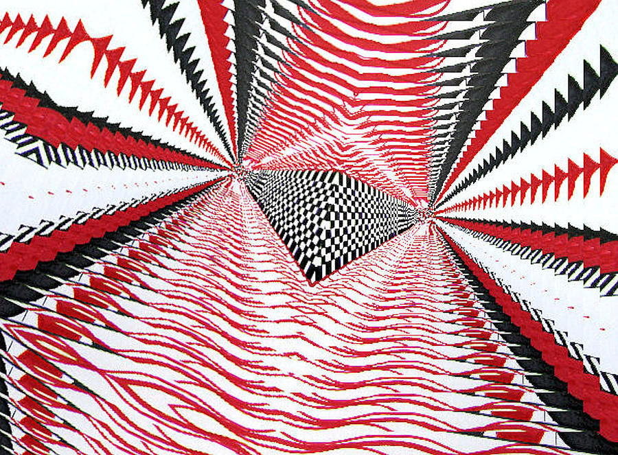 Abstract Digital Art - Vertical Illusion 2 by Barbara Giordano