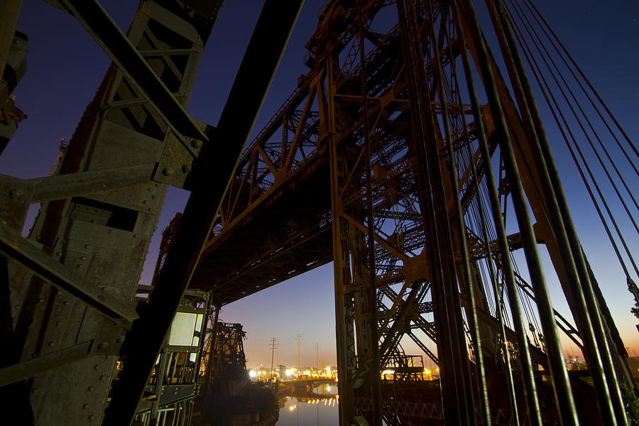 Vertical Lift Bridge At Dawn Photograph by Sven Brogren