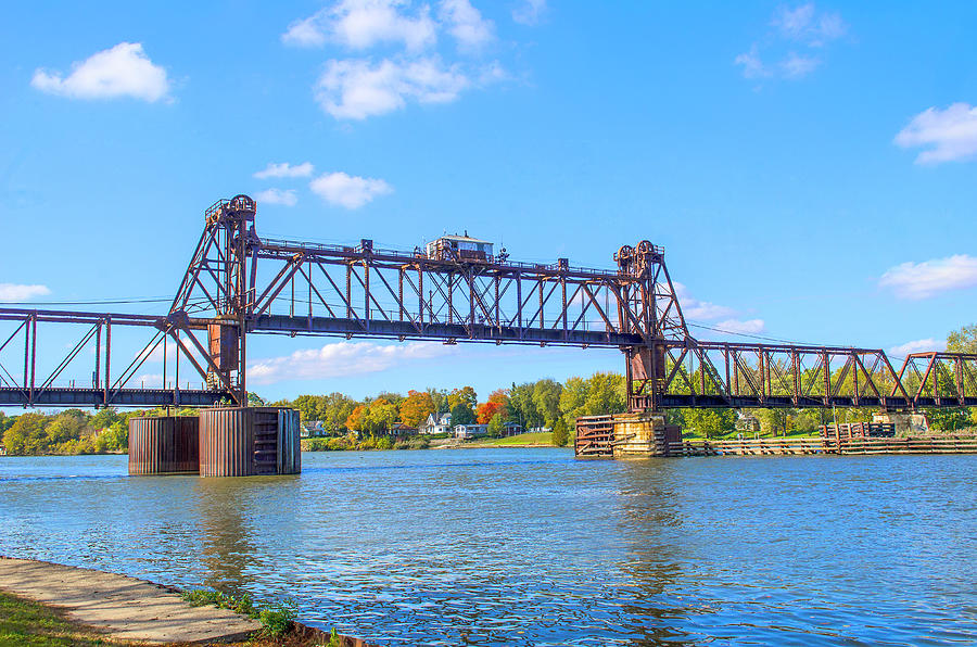 Vertical Lift Railroad Bridge Utica Illinois Photograph by Deborah Smolinske