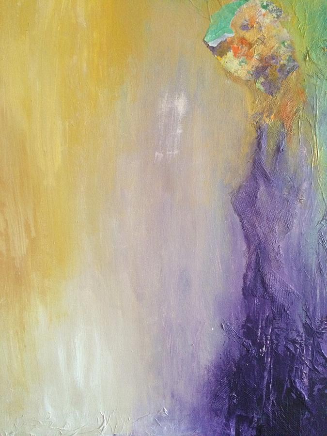 Abstract Painting - Vertical Path by Donna Johnson