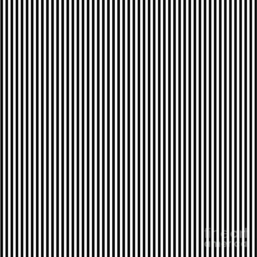 Vertical Stripes in Black and White Digital Art by Leah McPhail