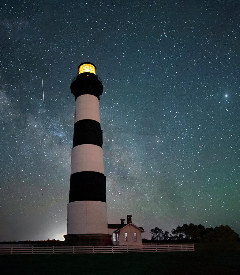 Bodie Island Night Light Photograph by Art Cole