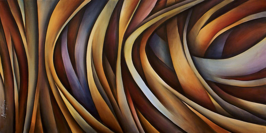 Verticle Design Painting by Michael Lang