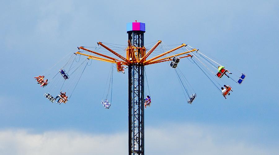 Vertigo Ride at the Fair Photograph by Paul Wilford - Fine Art America