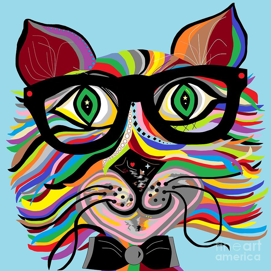 Cat Painting - VERY Cool Cat by Eloise Schneider Mote