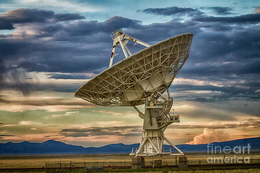 Very Large Array as sun sets Photograph by Ruth Jolly