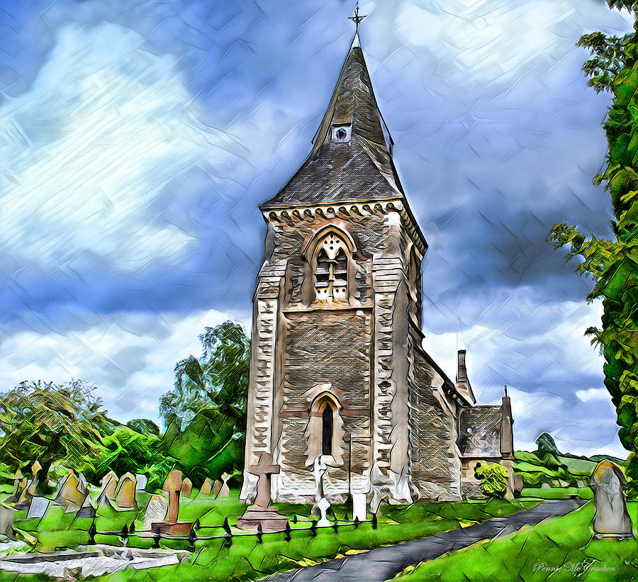 Very Old Church Digital Art by Pennie McCracken