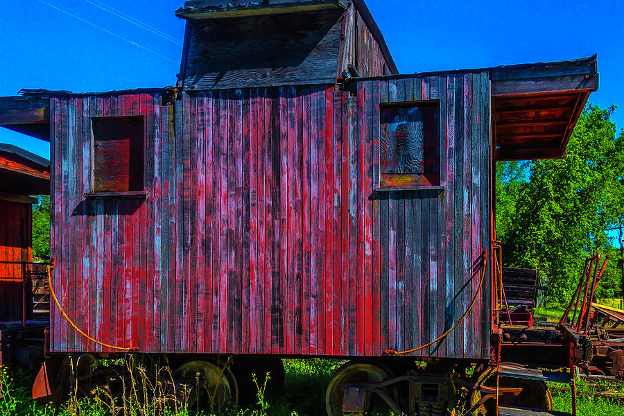 Very Old Worn Caboose Photograph by Garry Gay