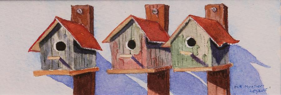 Very Rusty Abodes Painting by Mary Ellen Mueller Legault