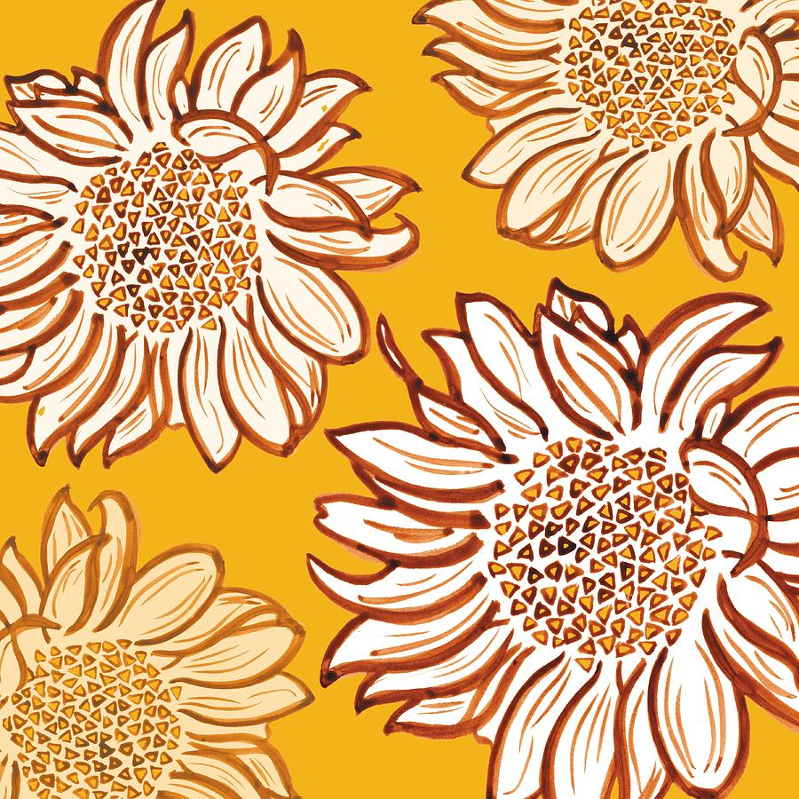Sunflower Digital Art - Very Vincent by Sarah Hough
