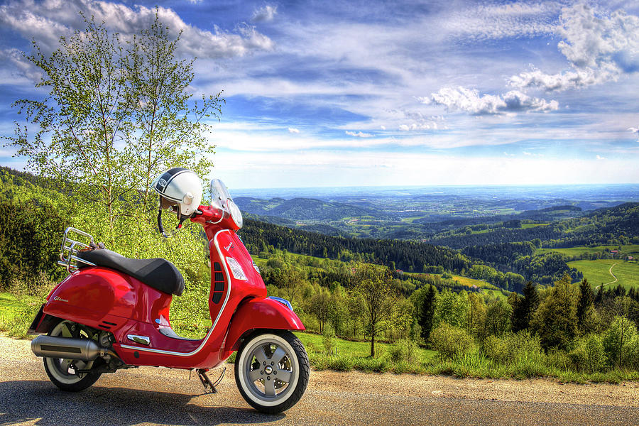 Vespa Country Ride Photograph by Movie Poster Prints