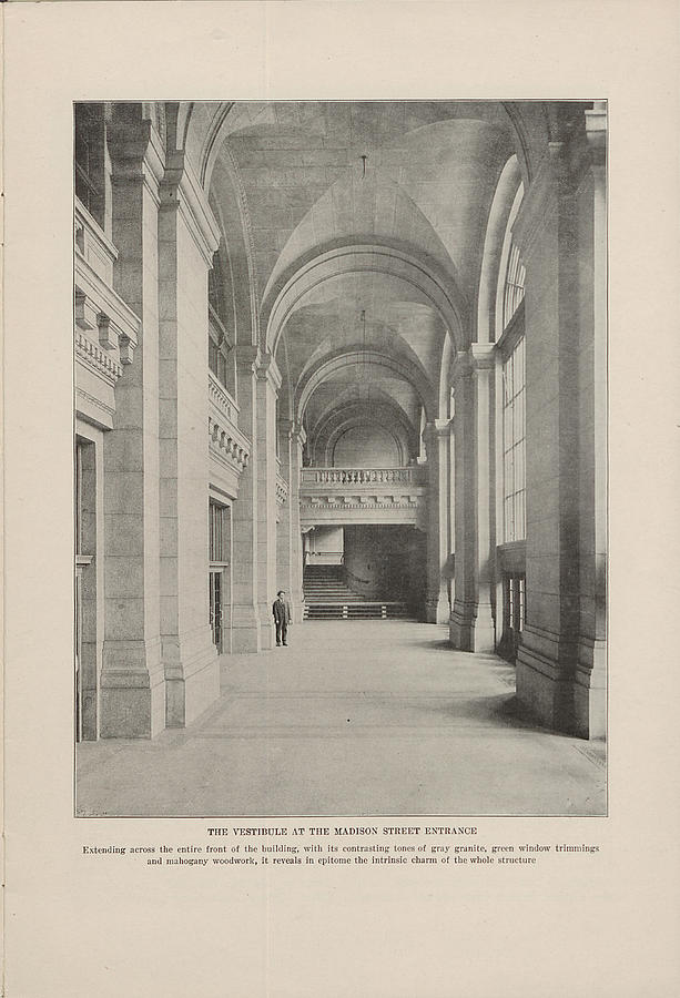Vestibule at Madison Street Entrance to Chicago Station Photograph by Chicago and North Western Historical Society