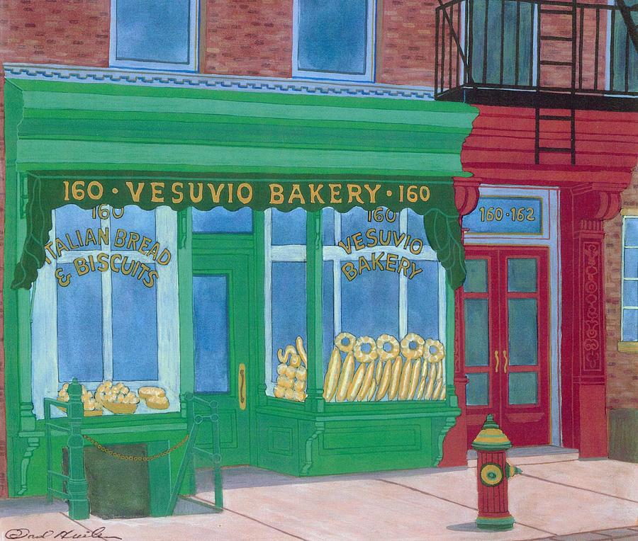 New York City Painting - Vesuvio Bakery by David Hinchen