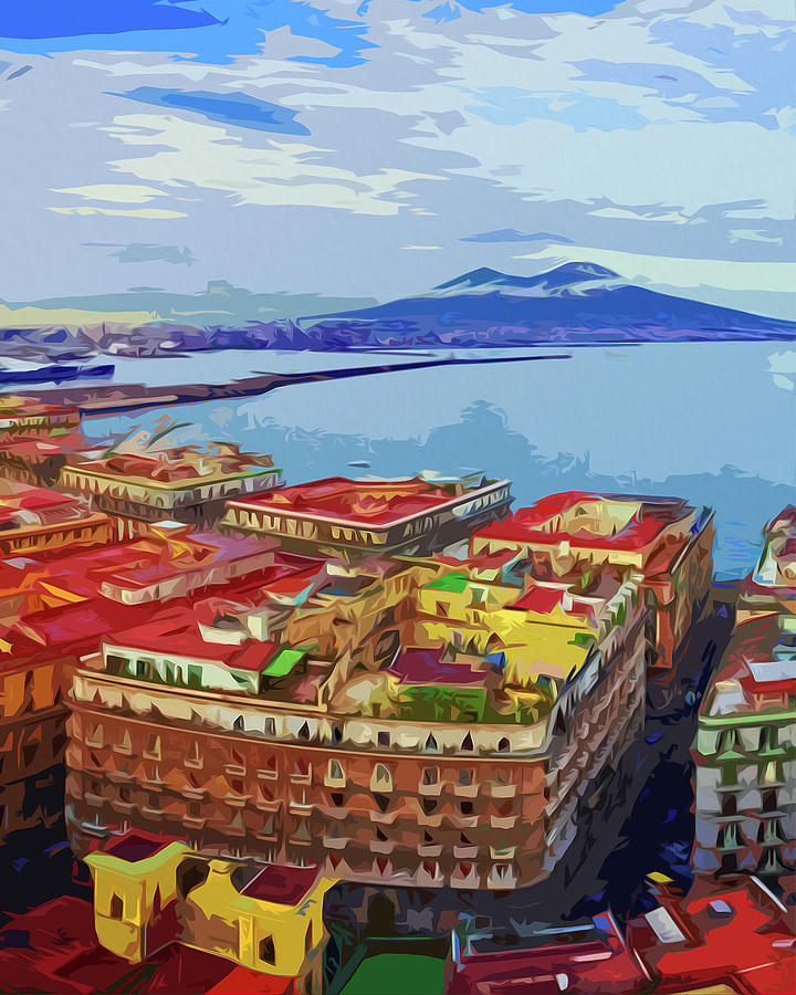 Vesuvio, Panorama of Naples Painting by AM FineArtPrints