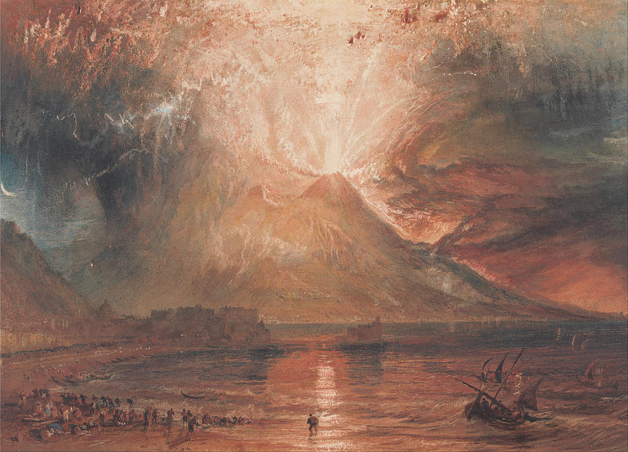 Architecture Painting - Vesuvius In Eruption, 1817 by Joseph Mallord William Turner