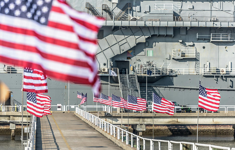 Veterans Day at USS Yorktown Photograph by Donnie Whitaker