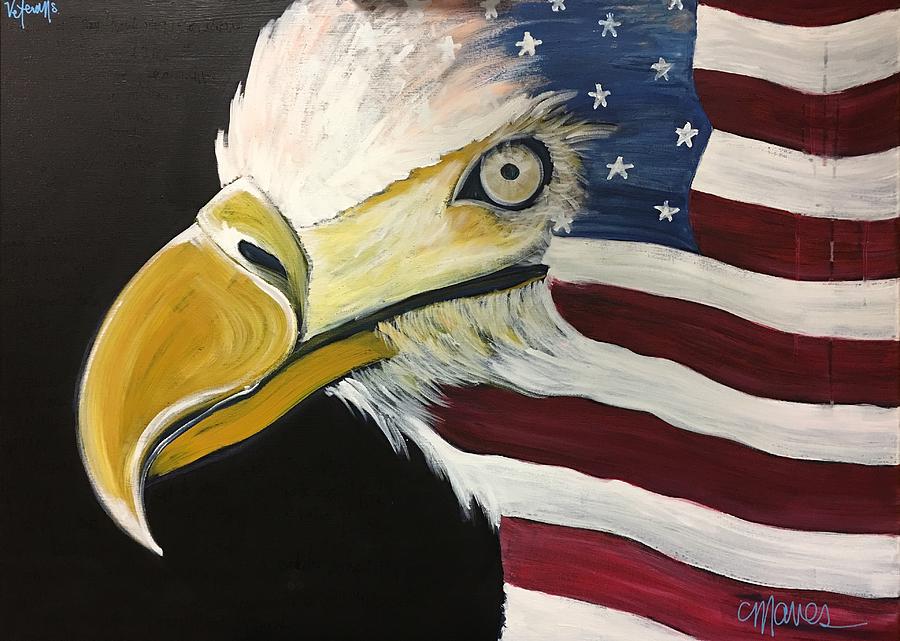 Veterans Day Eagle Painting by Laurie Maves ART