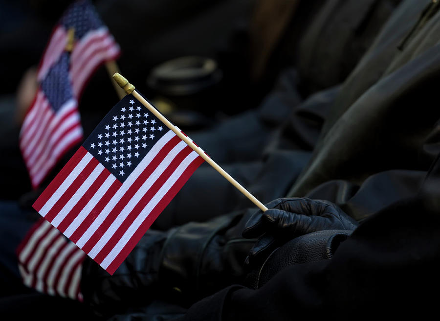 Veterans Day NYC 11_11_17 American Flag Photograph by Robert Ullmann